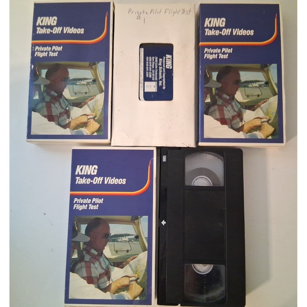 4 Aviation VHS King Flight Take Off Videos Private Pilot 1-3 Crosswind Landings